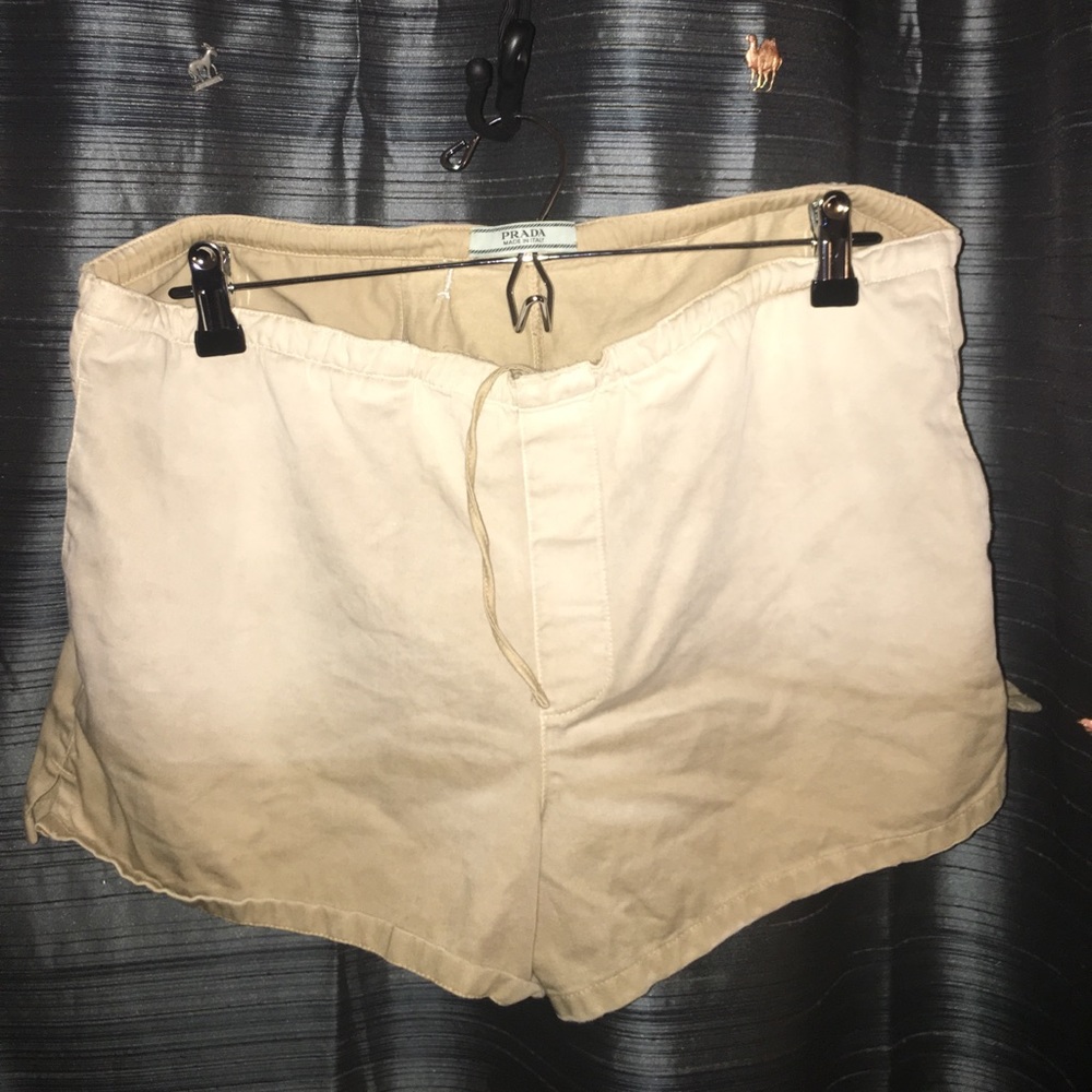 Prada drawstring short shorts